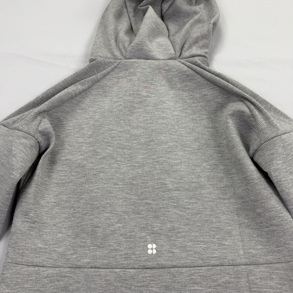 Sweaty Betty Women's S Gray Scuba Full Zip Hooded Jacket Athletic Stretch - Picture 16 of 16
